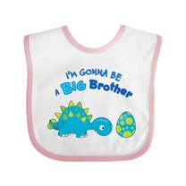 Inktastic Happy Dinosaur Future Big Brother Boys Baby Bib