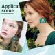 thumbnail image 5 of Kit para hacer aretes de San Patricio (1 caja con 10 pares) con dijes de trébol de cuatro hojas verdes, accesorios de madera para aretes., 5 of 6