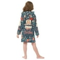 thumbnail image 7 of FORMRS Niños Bathrobe Unisex Hooded Robe Soft Plush Pajamas Sleepwear, Size 4-6T, Blue Christmas Santa, 7 of 7