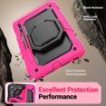 thumbnail image 4 of for Samsung Galaxy Tab S8 Plus/S7 FE/S7+ Plus Case 12.4 inch, 360 Rotating Shockproof Cover with Stand, Handle, Shoulder Strap, Rose, 4 of 5