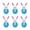 Blue, variant on chaungfeng 6PCS Inflatable Easter Egg, 15.7 Inch Large Outdoor Courtyard Rabbit Shape Decoration for Lawn, Garden, Spring Party (Pink)