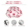 thumbnail image 3 of KLL Cute Pig Nose Pattern Shower Cap & Bath Cap for Women,Reversible Oversized Waterproof Shower Caps for all Hair Lengths,Elastic Reusable Bathing Hair Cap, 3 of 6