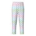 thumbnail image 2 of Disketp Colorful Checkerboard for Teenagers' Pajama Pants ,Lounge Pants Teen joggers Ideal for Home, School, or Sports-Large, 2 of 6