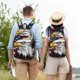 thumbnail image 4 of Disketp American Bald Eagle print Canvas Backpack Lightweight Travel Daypack Student Rucksack Laptop Backpack-Medium, 4 of 5