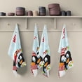 thumbnail image 5 of GZHJMY Merry Christmas Penguin Snowflake New Year Winter Kitchen Towels Dish Bar Tea Towel Dishcloths 1 Pack Super Absorbent Soft 18 x 28 inches, 5 of 7