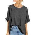 thumbnail image 3 of Short Sleeve Women Oversized T-Shirt Summer Casual Loose Tee Tops, 3 of 7