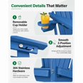 thumbnail image 5 of WINSOON Outdoor All-Weather HDPE Folding Adirondack Chair with Cup Holder & Adjustable Backrest, Easy to Install & Clean, Ideal for Garden, Yard & Patio, 5 of 8