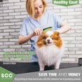 thumbnail image 2 of Premium Dog Comb for Easily Removes Tangles and Knots. Cat Comb for Removing Matted Fur. Best Pet Grooming Tool with Rounded and Smooth Ends Stainless, 2 of 4