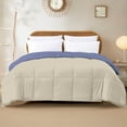 thumbnail image 5 of Modern Threads Reversible Blue & Cream All-Season Down Alternative Adult Bed Comforter, Queen, 5 of 16