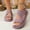 Purple, variant on Flyknit Mesh Sandals Women Summer Breathable Sporty, Platform Beach Footwear Cushioned Thick Sole, Lightweight Casual Slides Easy On Off Design, Non Slip Vacation Outdoor Flats