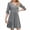 Gray, variant on Summer Dresses for Women V-Neck Half Sleeve Pleated Tiered Flowy Loose Shift Beach Casual Western Mini Dress