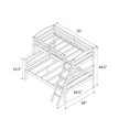 thumbnail image 4 of DHP Brady Twin over Full Wood Bunk Bed Frame, 4 of 8