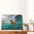 thumbnail image 4 of Naloa Underwater Swimming Duck Print Canvas Picture,Wall Pictures, Modern Decorative Poster,Art Prints for Bedroom, Toilet, 40 x 30 cm, Built-in Wooden Frame, 4 of 6