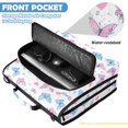 thumbnail image 6 of Zipper Binder with Shoulder Strap 2 inch 3 Ring Waterproof File Folder Organizer Bag 500 Sheet Pink and Blue Butterflies, 6 of 8