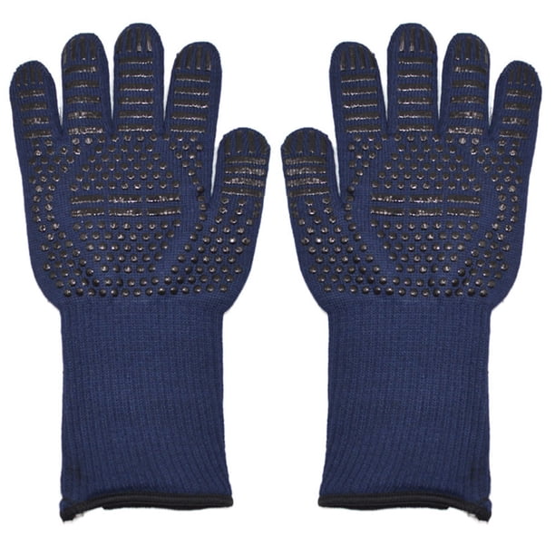 Toystoory 1 par de guantes antillamas para horno, guantes para barbacoa, resistentes al calor, antideslizantes, guantes protectores de muñeca para horno, Herramientas y accesorios para hornear No.02 Toystoory HA002149-02