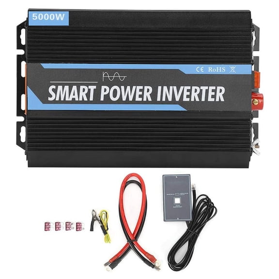 Pure Sine Power Inverter: 5000W 12V DC to 220V AC - Peak Power 10000W - Ideal for RVs, Cars - Efficient and Reliable Power Conversion