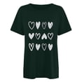 thumbnail image 5 of Tbopshirt Womens Tops,Valentine's Day T-Shirts for Women Graphic Tees,Womens Valentines Day T Shirt Crewneck Heart Printed Short Sleeve Casual Loose Plus Size Tops S-XXXL, 5 of 6