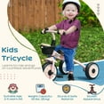 thumbnail image 3 of Qaba Tricycle for Toddlers Age 2-5 with Adjustable Seat, Toddler Bike for Children with Basket, Bell, Pink, 3 of 8