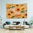 thumbnail image 4 of Coolnut Watercolor Sunflowers Tapestry Aesthetic Tapestry Wall Hanging 80" x 60" Inches Home Decor Gifts, 4 of 6