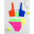 thumbnail image 7 of Odeerbi 13-16 Years Teen Girls Summer Beach Bikini Swimsuit Hawaiian Beachwear Bathing Suit Color Block Two Pieces Swimwear Set, 7 of 7