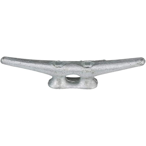 Seachoice 30600 Open Base Dock Cleat Galvanized Gray Iron, 6 Inches