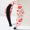 thumbnail image 2 of Minjewel Valentine's Day Heart Printed Fabric Knot Headband for Women, Sweet & Versatile Party Hair Accessory, Daily Wear for Holidays & Celebrations,A, 2 of 5