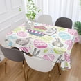 thumbnail image 5 of Easter Eggs Bunny Tablecloth Rectangle Colorful Table Cloth Large Square Table Cover for Dining Kitchen Party 60"x108" Decor Gift, 5 of 7