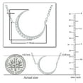thumbnail image 5 of Dazzlingrock Collection Round White Diamond Crescent Moon Pendant for Women with 18 Inch Silver Chain (0.11 ct. Color I-J, Clarity I1-I2) in 18K White Gold, 5 of 6