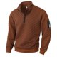 thumbnail image 4 of Ceisia Men's Regular-Fit Stand-Collar Half-Zip Checkered Texture Hoodless Sweatshirt Gift, 4 of 8