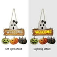 thumbnail image 4 of HaoXun Spooky LED Illuminated Wooden Pumpkin Halloween Door Sign - Battery Operated Wall Hanging Decor for Party, Front Porch & Indoor Wall Decoration, 4 of 9