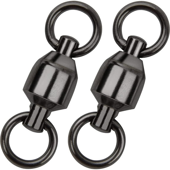 50pcs Ball Bearing Fishing Swivel/Solid Ring Brass/ Nickle Sea Fishing Swivels Connector Size1#-8#