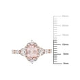 thumbnail image 2 of Everly Women's Morganite and Sapphire 10k Rose Gold Ring, 2 of 7