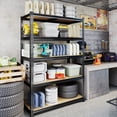 thumbnail image 4 of ZEUKMXOO 5 Tier Heavy Duty Shelving Unit , Adjustable Garage Storage Shelves for Organization, 2250LB Capacity Metal Rack for Garage, Closet, Pantry, Warehouse (60" H×28.5" W×11.8" D), 4 of 7