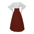 thumbnail image 2 of Women’s Gothic Renaissance Style Top and High Waist Button Skirt Two Piece Outfit, 2 of 4