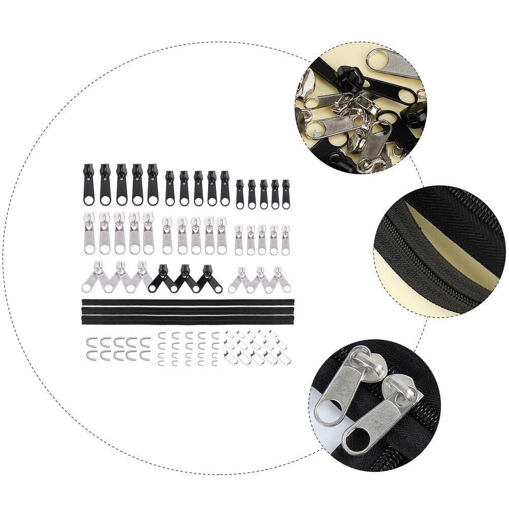 Raindrops 87Pcs Zipper Repair Tool Kit with Durable Metal Sliders for Bags