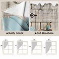 thumbnail image 5 of Teal Blue Tulips Swag Curtains for Kitchen/Bedroom/Living Room, Spring Floral Barn Doors Vintage Wood Beige Scalloped Curtains 63 Inch Long, Window Swag Topper Curtains Valances 2 Panels Set 36"x63", 5 of 8
