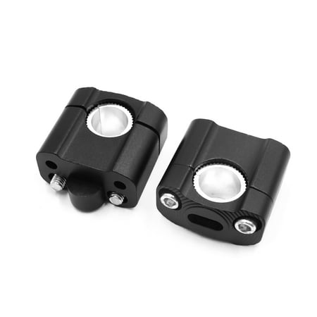 - 2Pcs Black Motorcycle Handlebar Fat Bar Mount Clamp Riser Fit 7/8