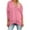 #028 Pink, variant on Felirenzacia Big and Tall Women's Hoodies, Quartered Button Front Pullover Top for Women, Ribbed Elastic Band Sweatshirt, S-3XL