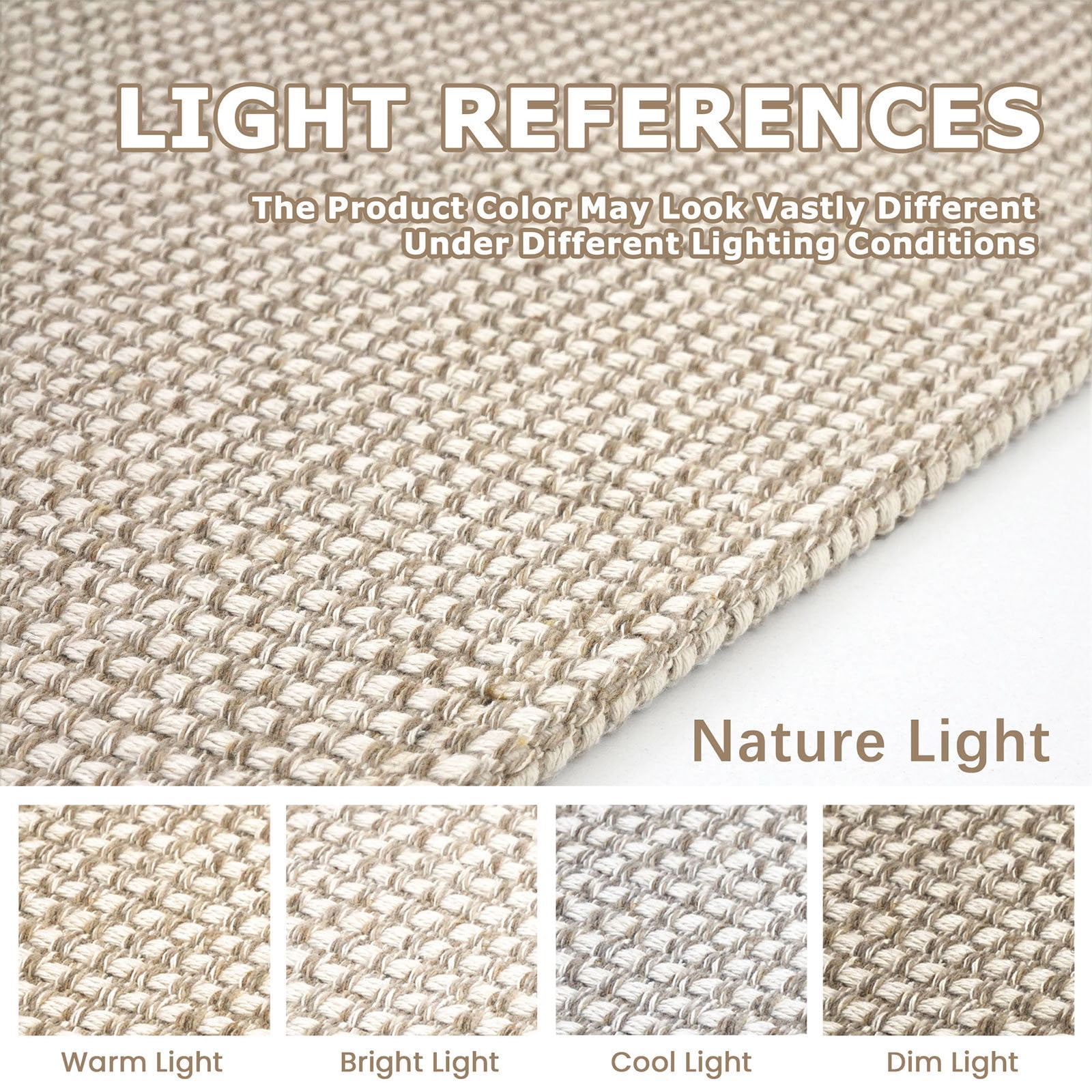 iOhouze Boho Entryway Rugs 2x3 ft Small Area Rugs Washable Rugs Rubber Backed Front Door Rug Cotton Entrance Rugs for Front Porch Bathroom Kitchen Bedroom, Ivory/Khaki