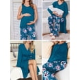 thumbnail image 5 of Avidlove Maternity Pajamas and Robe Set 3 Piece Double Layer Sleeveless Nursing Top,Pregnancy Pants with Robe Pjs Sleepwear, 5 of 8