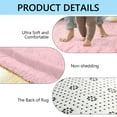 thumbnail image 4 of Tripumer Bedside Rugs Furry Area Rug 2 x 6 Feet Thin Shaggy Indoor Floor Carpet Runner Rugs for Living Room Bedroom Home Decor Pink, 4 of 6