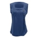 thumbnail image 5 of Camiseta sin mangas holgada con cuello cuadrado: diseño plisado en cola de milano, tejido elástico, camisola para combinar en capas., 5 of 5