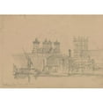 thumbnail image 2 of David Roberts 14x11 Gold Ornate Wood Frame and Double Matted Museum Art Print Titled - Westminster (1860), 2 of 4