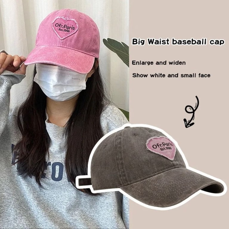 Washed Cotton Big Brim Y2K Style Couple Sun Hats Women Baseball