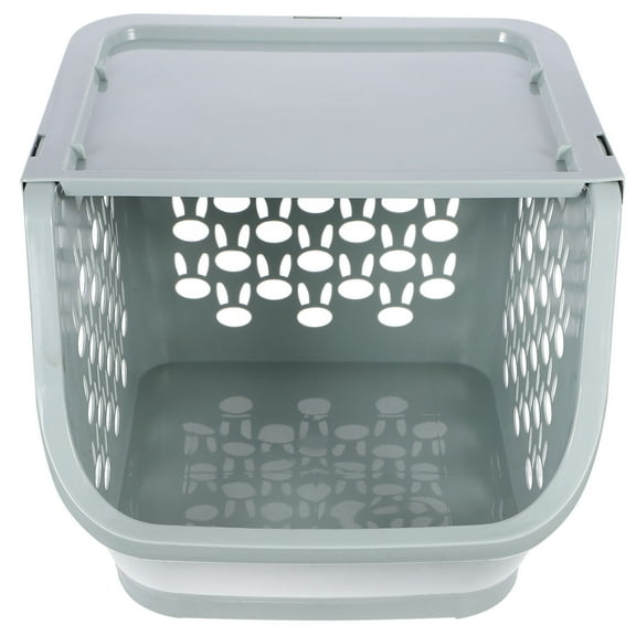 MLINS Light Green Stackable Storage Box Open Front Multifunctional Kitchen Vegetable and Fruit Organizer for Home Use