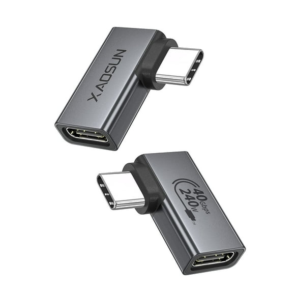 Adaptador USB C XAOSUN en ángulo recto 90° USB C a C 240W 40Gbps