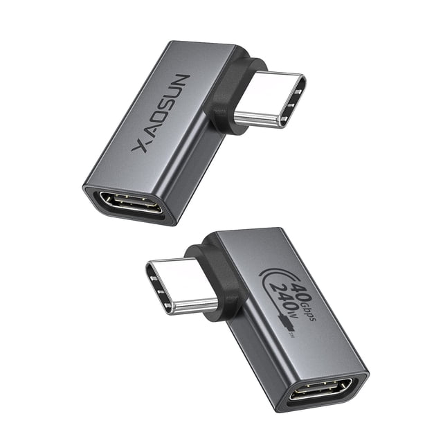 Adaptador USB C XAOSUN en ángulo recto 90° USB C a C 240W 40Gbps