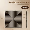 thumbnail image 2 of MuroPanel Concentric Square Acoustic Wood Slat Wall Tiles 4-Pack 24"x24", 3D Wall Panels, Gray, 2 of 10