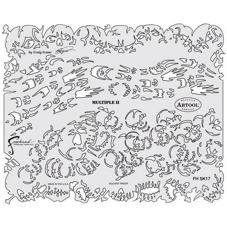 UPC: 0758240138174 | Iwata Artool Freehand Template – Return of Skull Master Multiple II