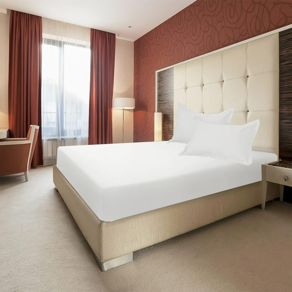 Double Bed Set Fitted Sheet Pillowcases Non Slip Fixed Bed Cover All Inclusive Mattress Protection Bed Cover Soft Fiber With Two Pillow Cases Home Textile Set